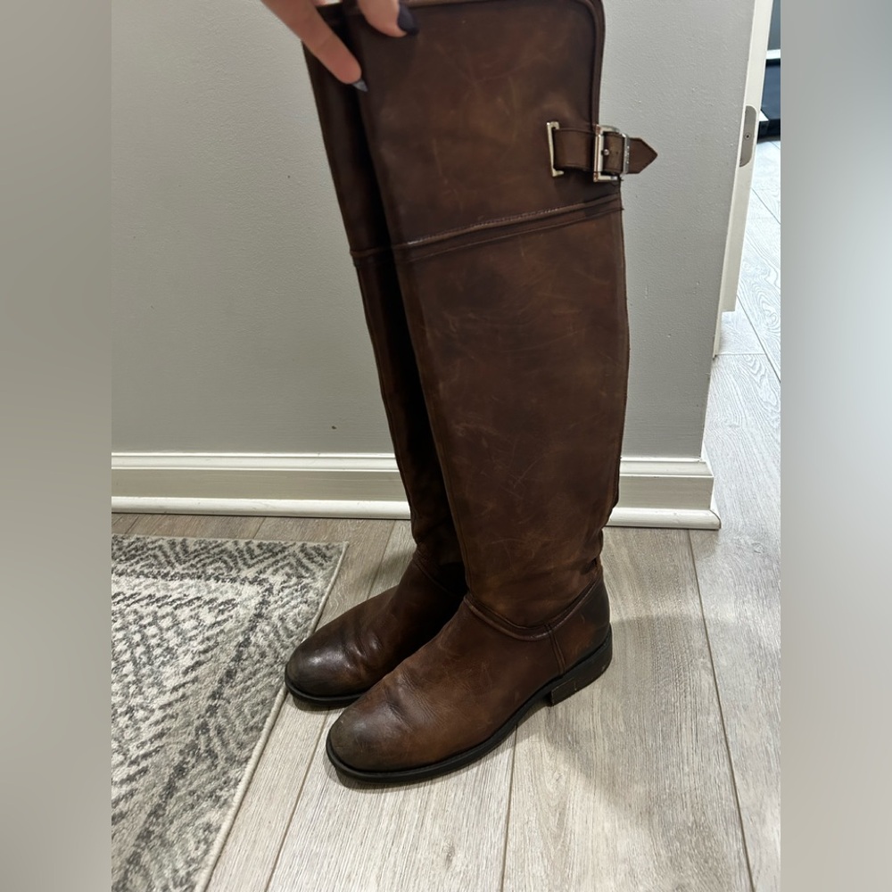 Vince Camuto leather brown boots